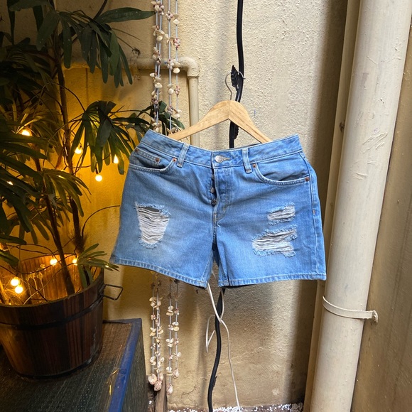 Monki Pants - 🛍️ Monki High Waist Denim  Shorts. Waist - 30